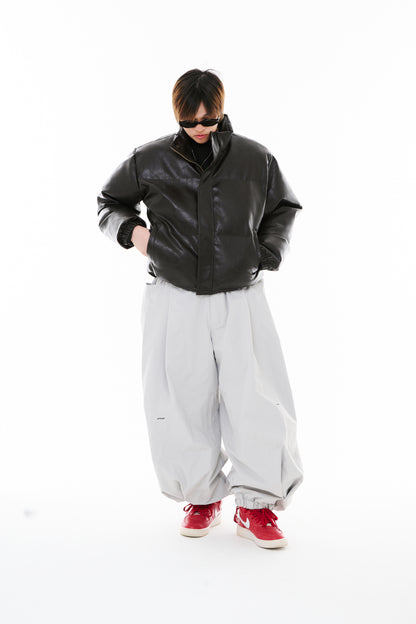 BSRABBIT BSR NEW SUPER WIDE JOGGER PANTS GRAY BSR2425FWPT023