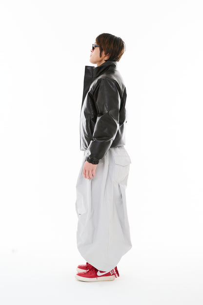 BSRABBIT BSR NEW SUPER WIDE JOGGER PANTS GRAY BSR2425FWPT023