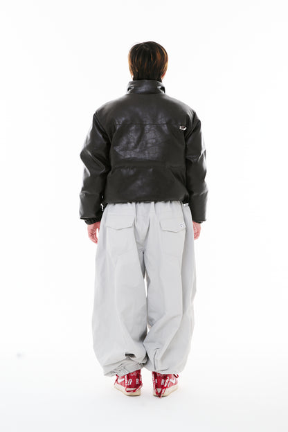 BSRABBIT BSR NEW SUPER WIDE JOGGER PANTS GRAY BSR2425FWPT023