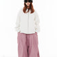 BSRABBIT BSR NEW SUPER WIDE JOGGER PANTS INDY PINK BSR2425FWPT024