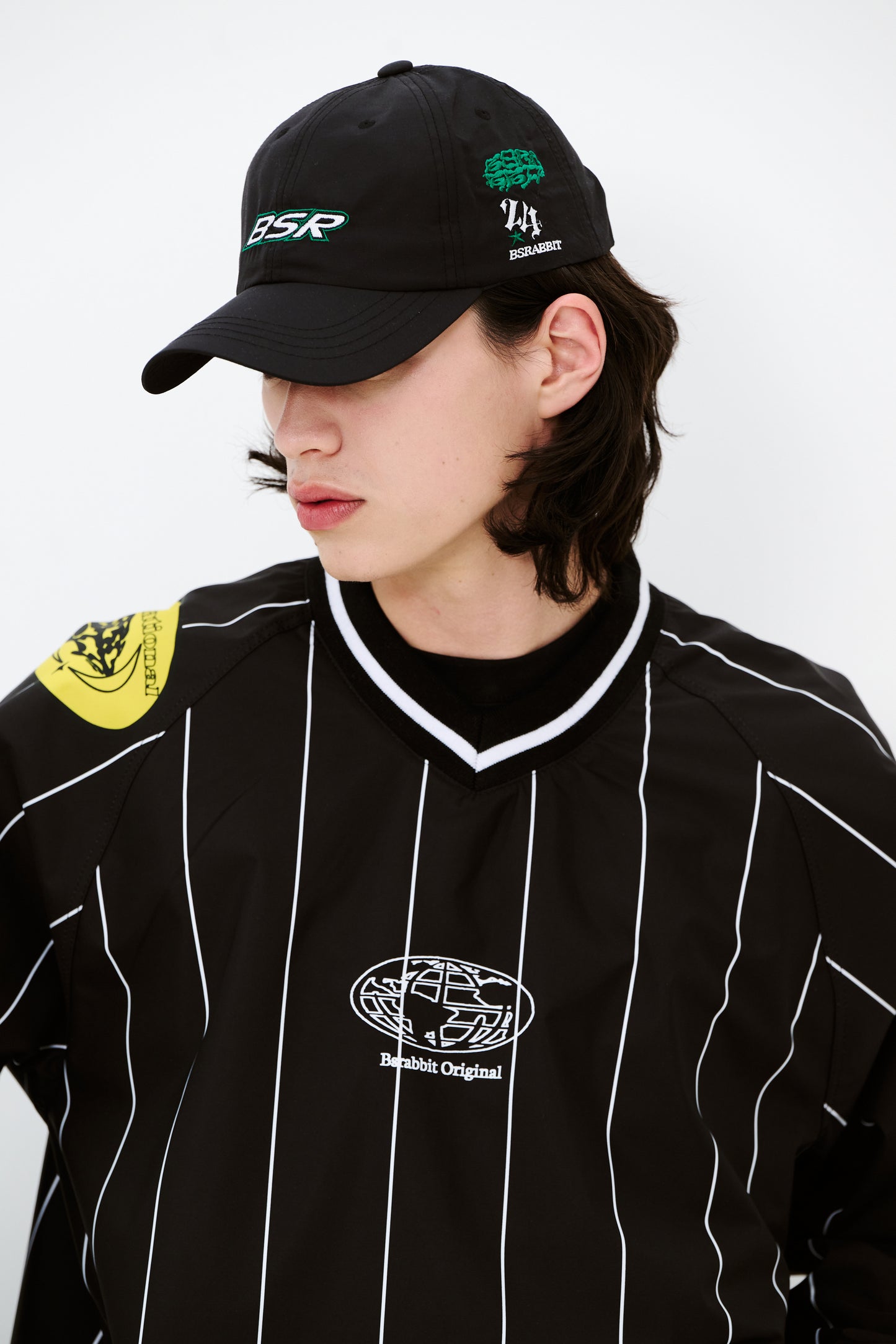 BSRABBIT BSR SPORTY LOGO CAP BLACK BSR2425FWCP023