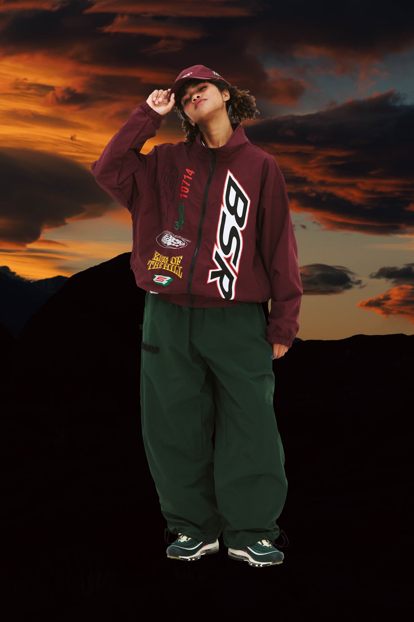 BSRABBIT BSR SPORTY TRACK JACKET BURGUNDY BSR2425FWJK097