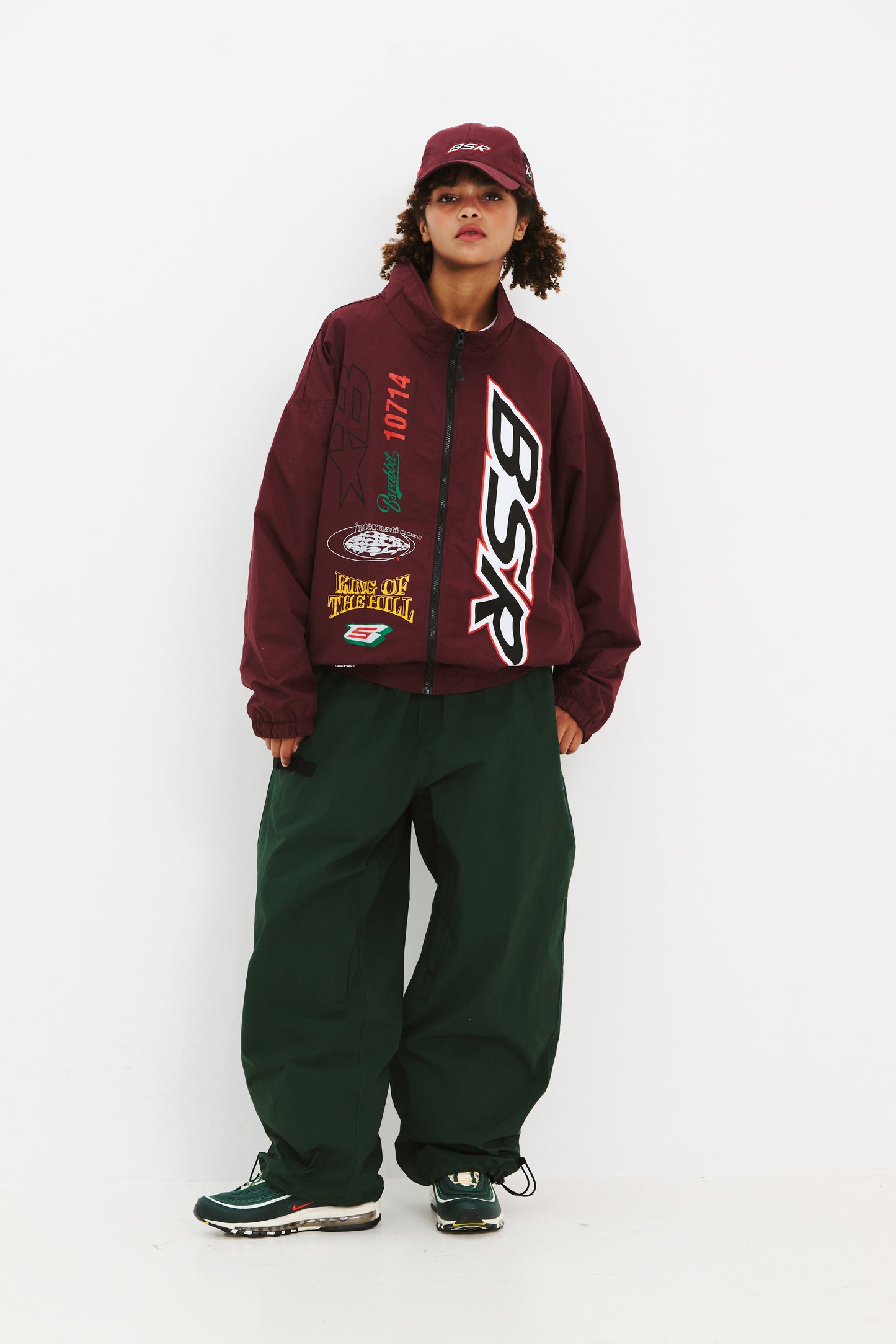 BSRABBIT BSR SPORTY TRACK JACKET BURGUNDY BSR2425FWJK097