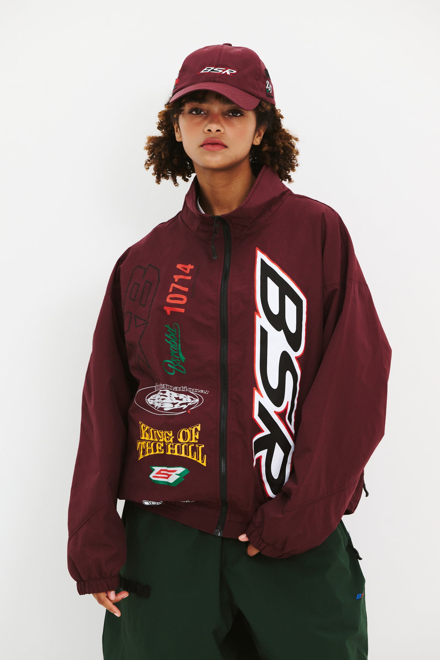 BSRABBIT BSR SPORTY TRACK JACKET BURGUNDY BSR2425FWJK097