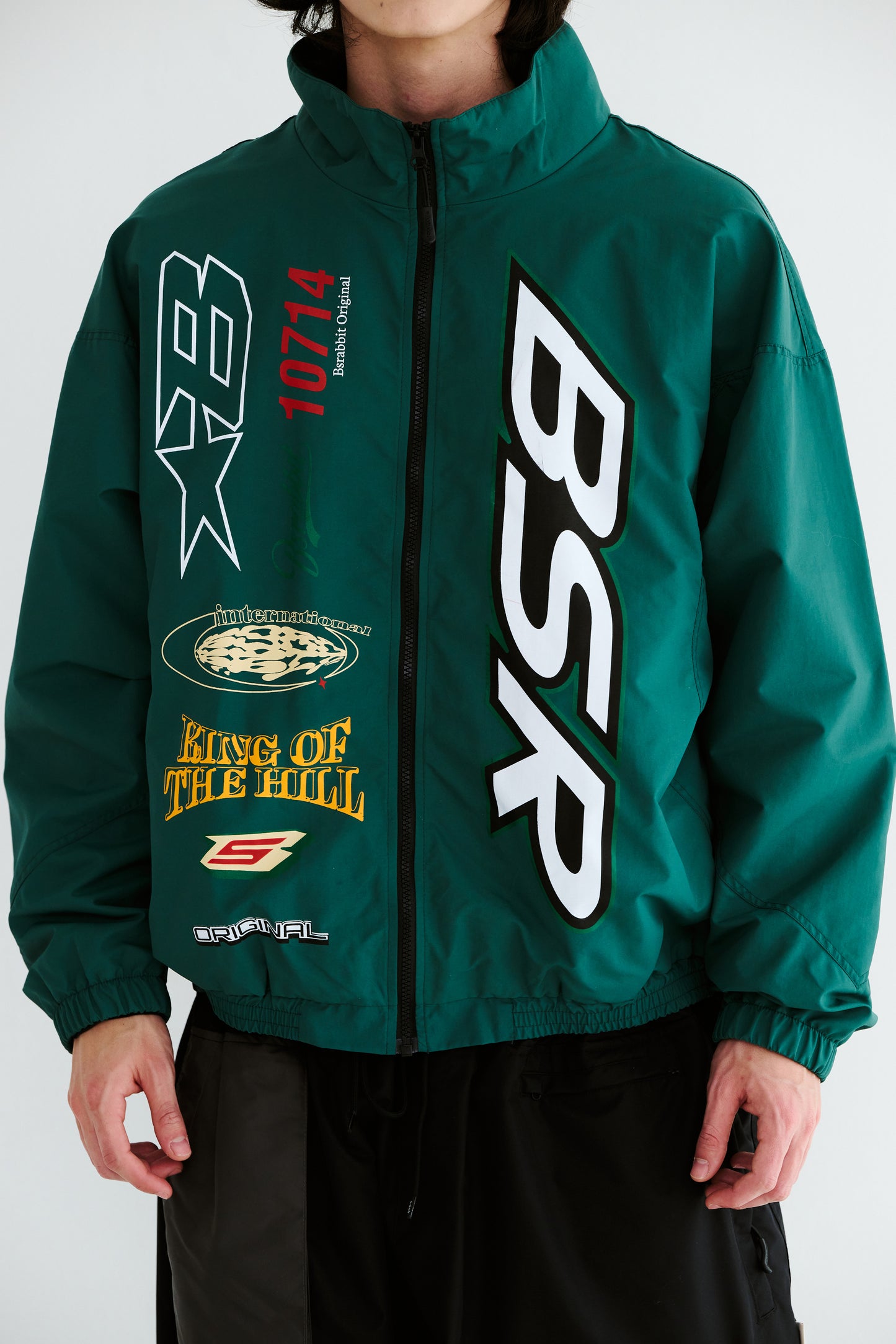 BSRABBIT BSR SPORTY TRACK JACKET GREEN BSR2425FWJK095