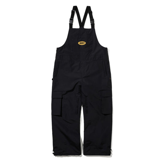 BSRABBIT CARGO POCKET WIDE BIB PANTS BLACK BSR2425FWPT099