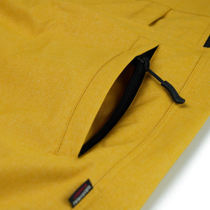 BSRABBIT CARGO POCKET WIDE BIB PANTS HERRINGBONE MUSTARD BSR2425FWPT100