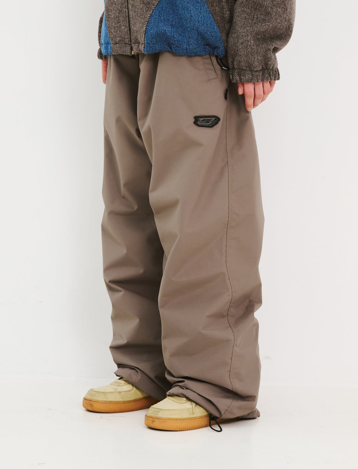 BSRABBIT CLASSIC WIDE TRACK PANTS ASH BROWN BSR2425FWPT097