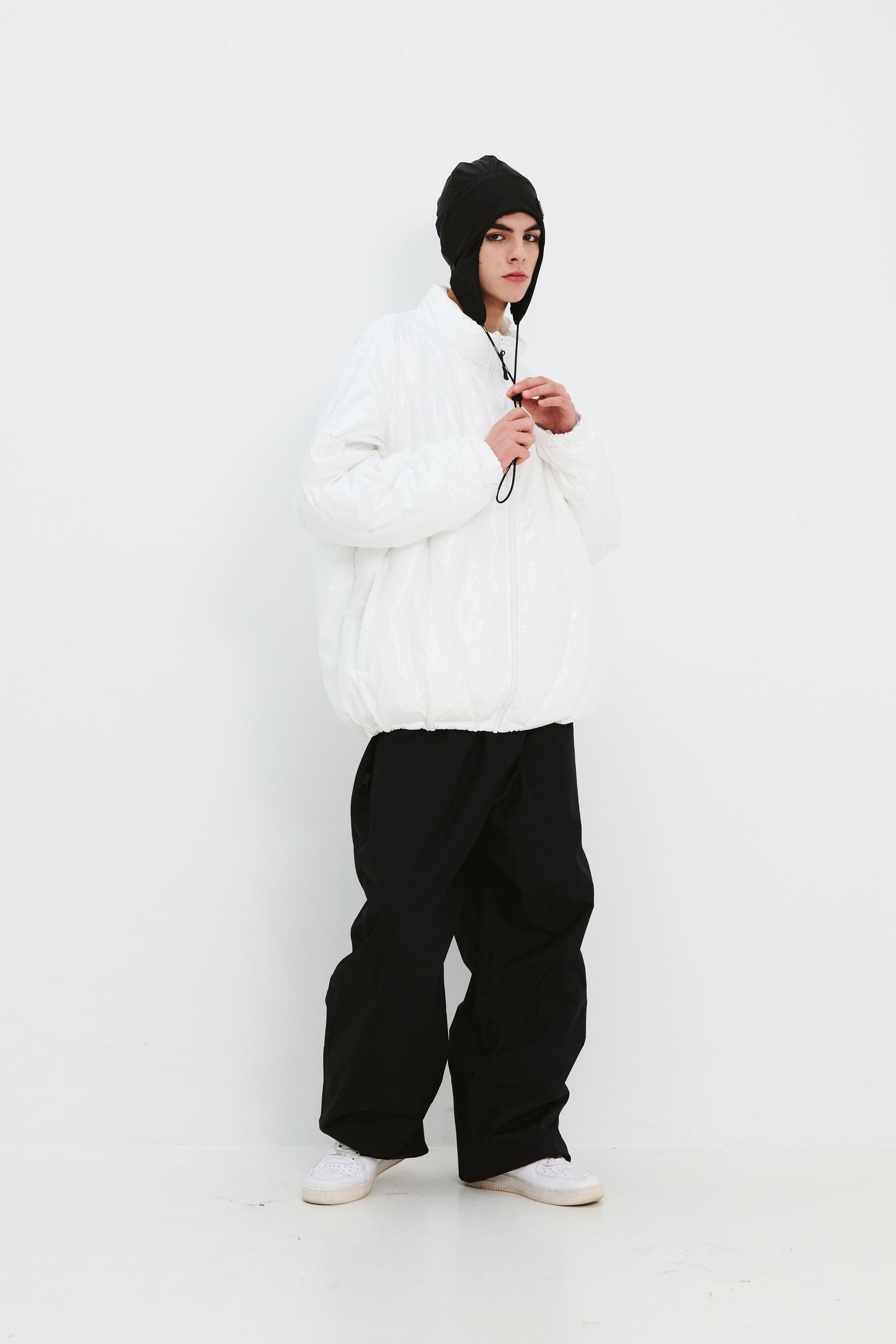 BSRABBIT CLASSIC WIDE TRACK PANTS BLACK BSR2425FWPT096