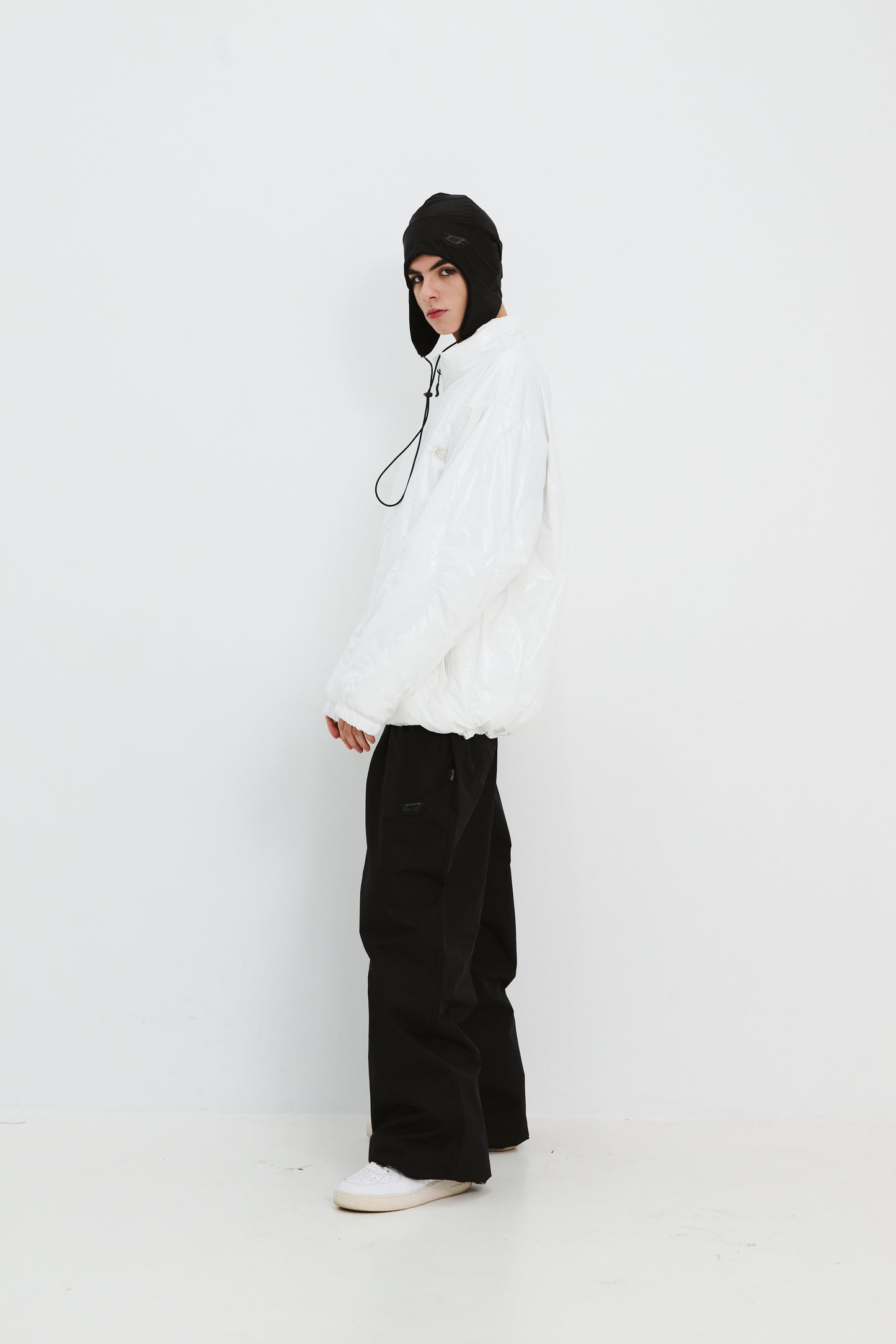 BSRABBIT CLASSIC WIDE TRACK PANTS BLACK BSR2425FWPT096