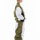 BSRABBIT DOUBLE SHIRRING SUPER WIDE PANTS KHAKI / GRAY BSR2425FWPT072