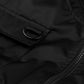 BSRABBIT DOUBLE ZIPPER SHIRRING MA-1 JACKET BLACK BSR2425FWJK062