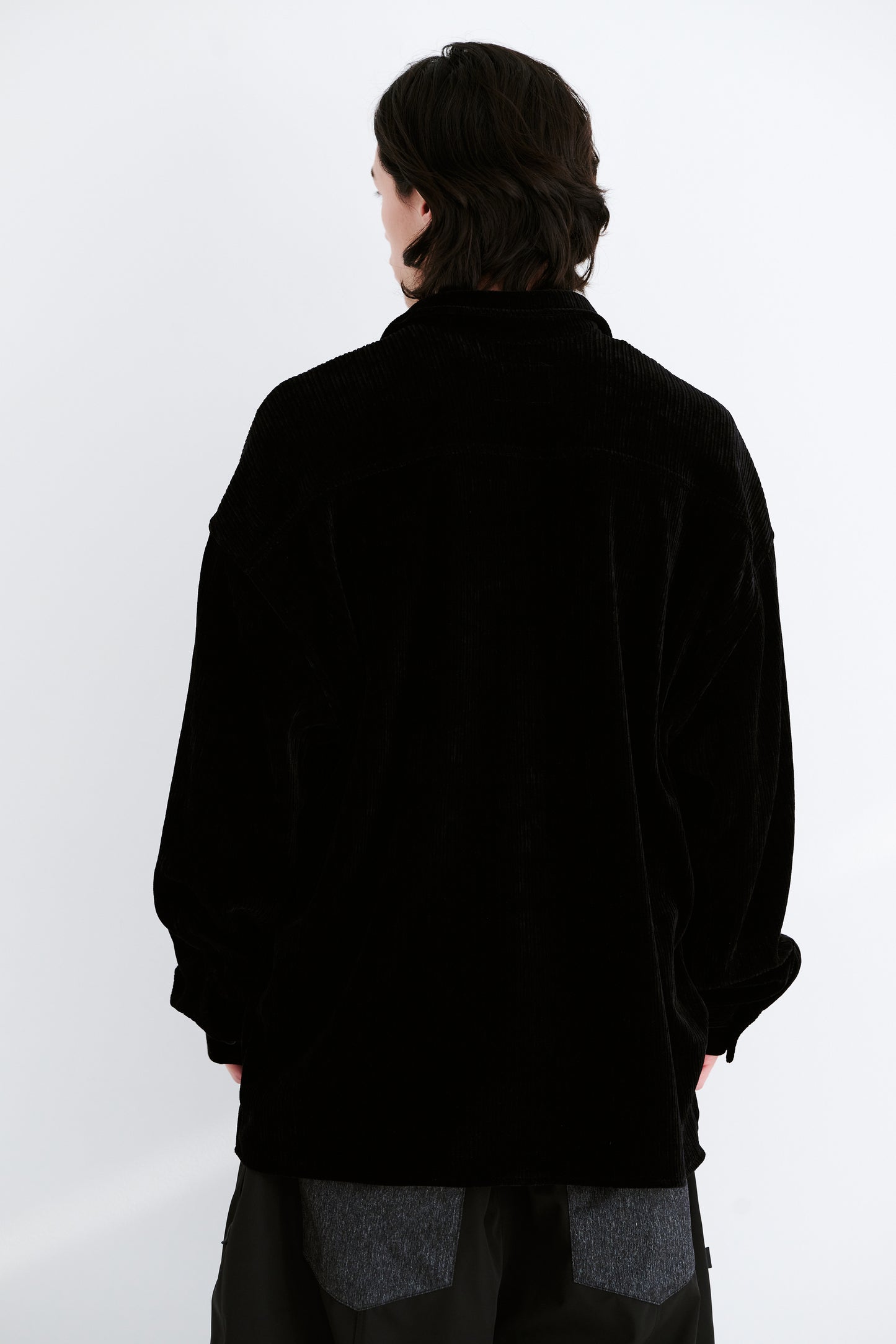 BSRABBIT DSXBS HEAVY CORDUROY COLLAR SHIRT BLACK BSR2425FWJK038