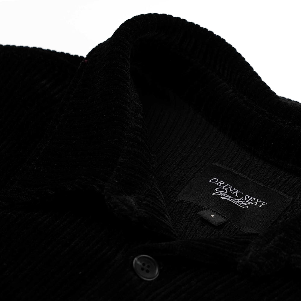 BSRABBIT DSXBS HEAVY CORDUROY COLLAR SHIRT BLACK BSR2425FWJK038