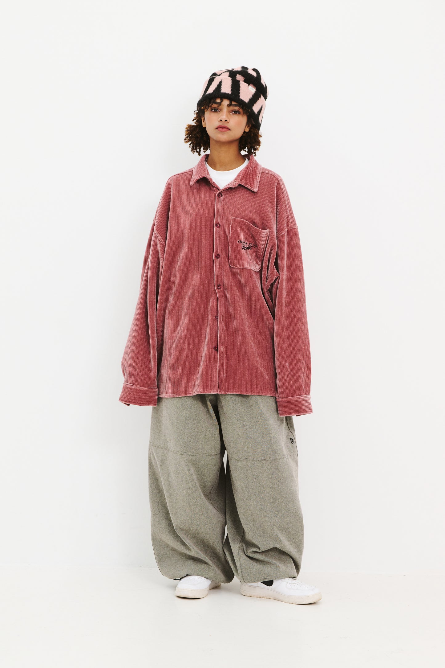 BSRABBIT DSXBS HEAVY CORDUROY COLLAR SHIRT INDY PINK BSR2425FWJK037