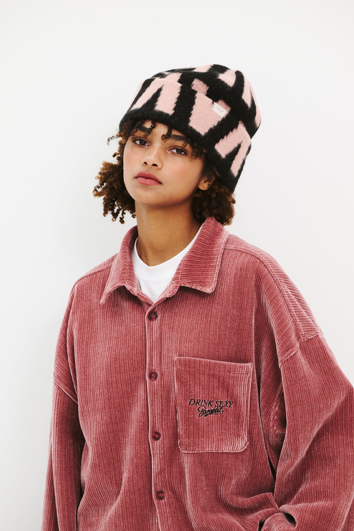 BSRABBIT DSXBS HEAVY CORDUROY COLLAR SHIRT INDY PINK BSR2425FWJK037