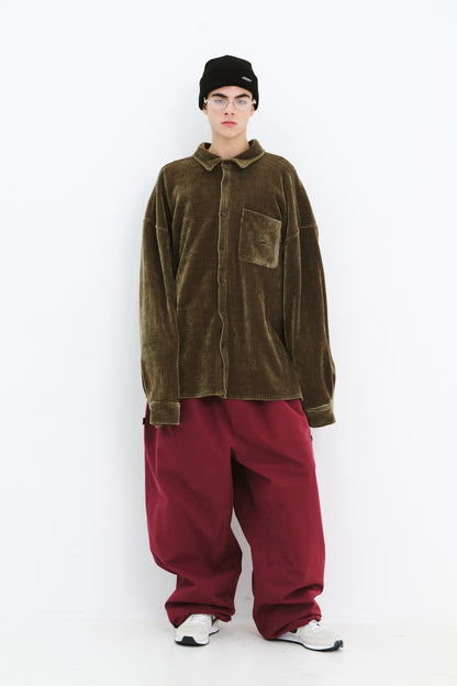 BSRABBIT DSXBS HEAVY CORDUROY COLLAR SHIRT MUSTARD BSR2425FWJK036