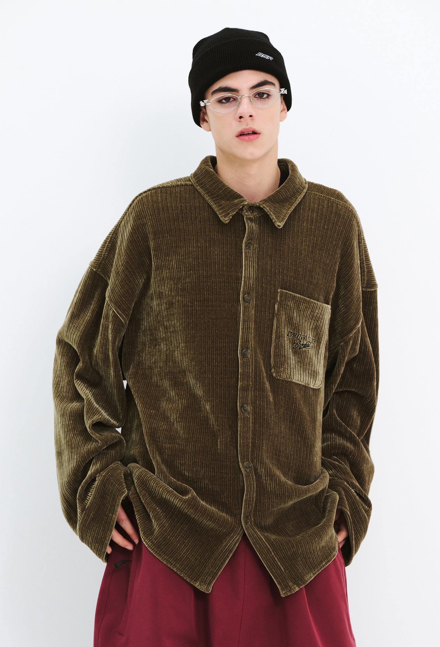 BSRABBIT DSXBS HEAVY CORDUROY COLLAR SHIRT MUSTARD BSR2425FWJK036