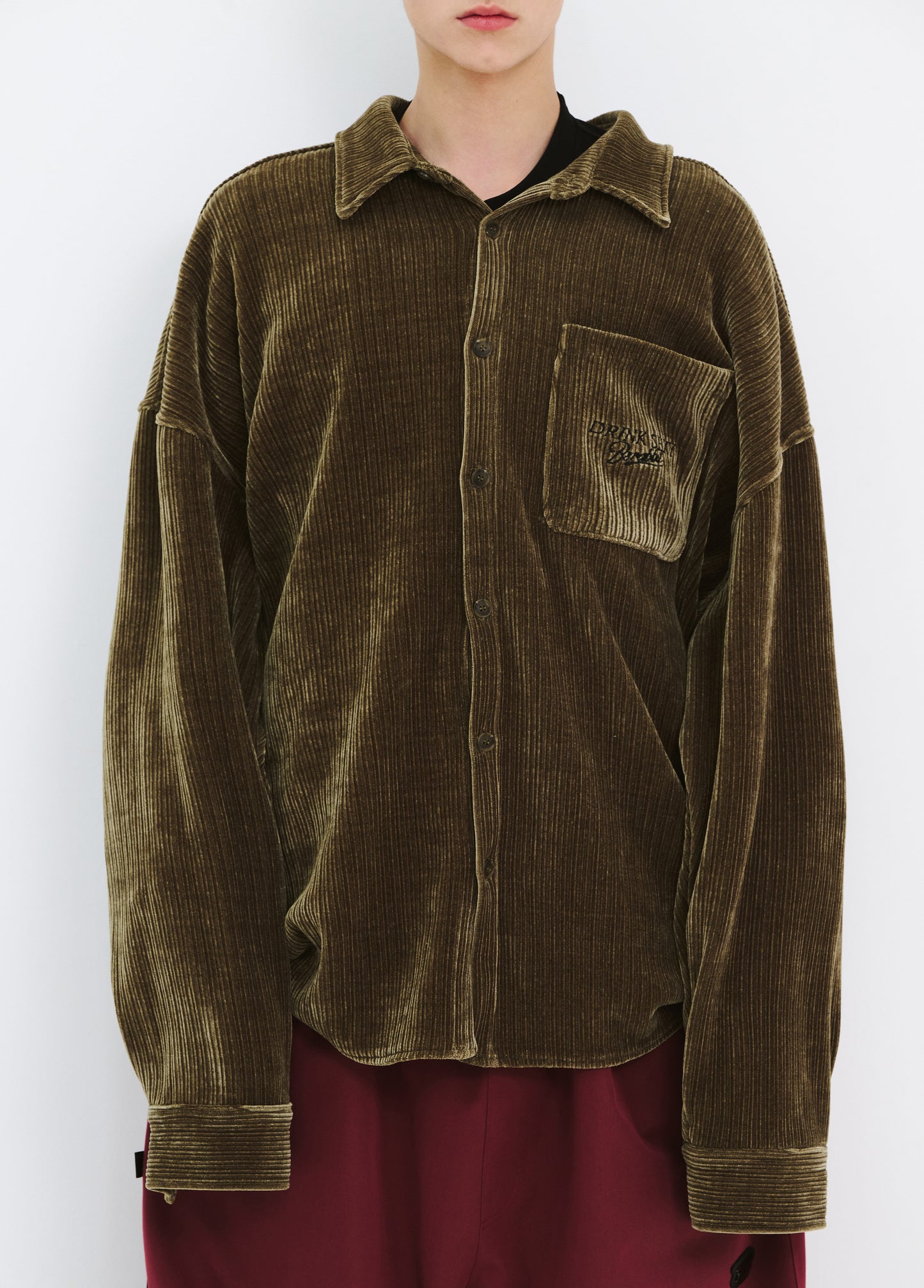 BSRABBIT DSXBS HEAVY CORDUROY COLLAR SHIRT MUSTARD BSR2425FWJK036