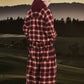 BSRABBIT DSXBS HOODED JACKET RED CHECK BSR2425FWJK033