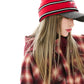 BSRABBIT DSXBS HOODED JACKET RED CHECK BSR2425FWJK033