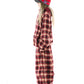 BSRABBIT DSXBS HOODED JACKET RED CHECK BSR2425FWJK033