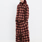 BSRABBIT DSXBS HOODED JACKET RED CHECK BSR2425FWJK033