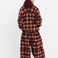 BSRABBIT DSXBS HOODED JACKET RED CHECK BSR2425FWJK033