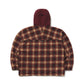 BSRABBIT DSXBS HOODED JACKET RED CHECK BSR2425FWJK033