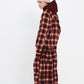 BSRABBIT DSXBS HOODED JACKET RED CHECK BSR2425FWJK033