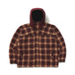 BSRABBIT DSXBS HOODED JACKET RED CHECK BSR2425FWJK033