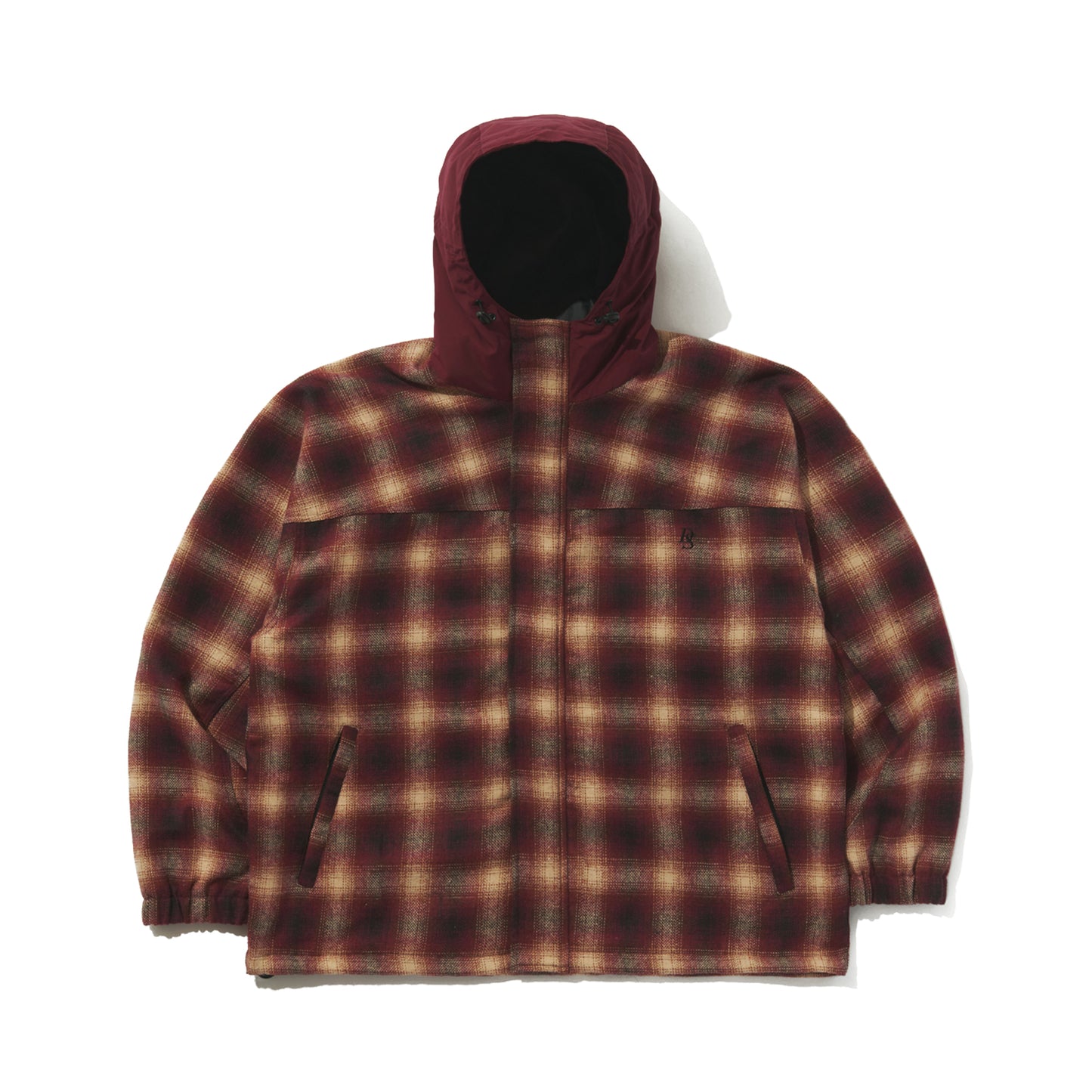 BSRABBIT DSXBS HOODED JACKET RED CHECK BSR2425FWJK033