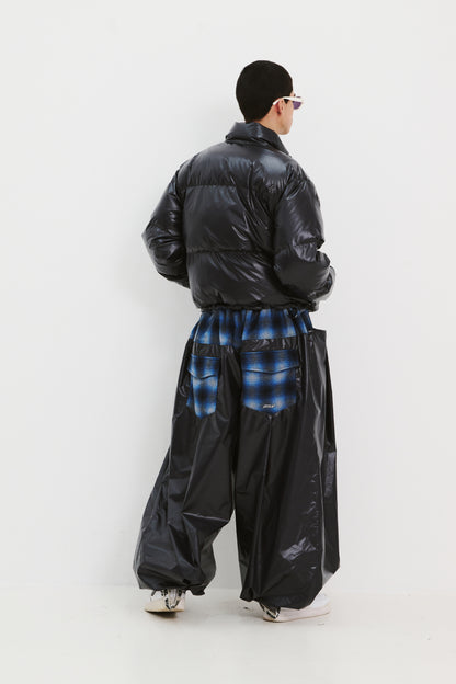 BSRABBIT DSXBS NEW SUPER WIDE JOGGER PANTS NAVY BSR2425FWPT012