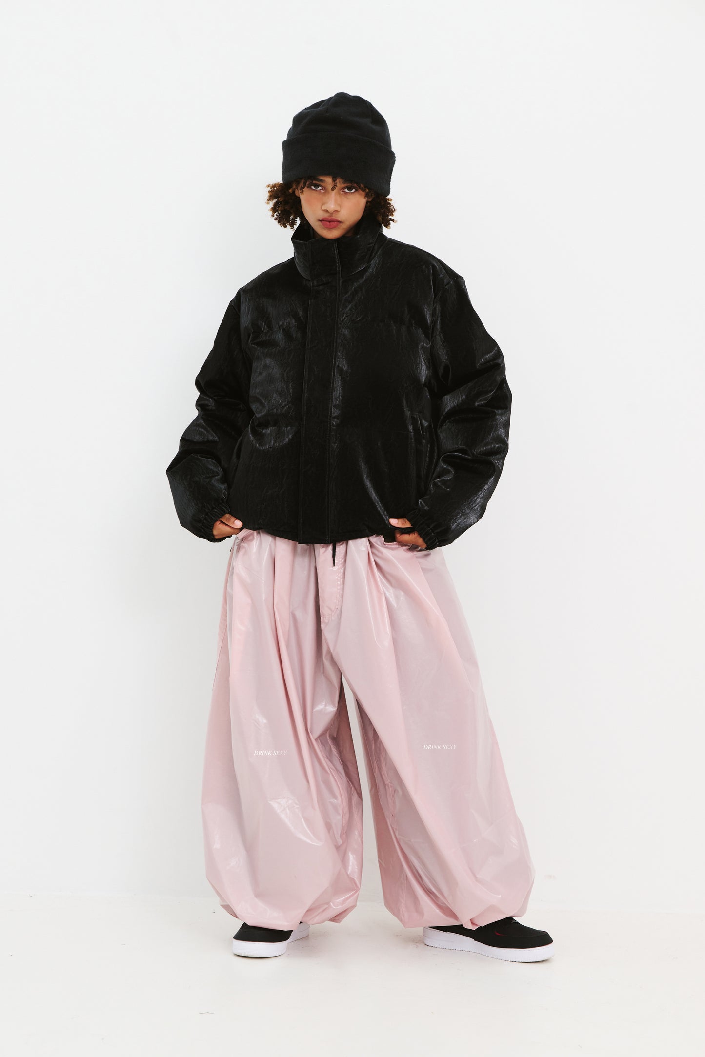 BSRABBIT DSXBS NEW SUPER WIDE JOGGER PANTS PINK BSR2425FWPT011