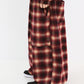 BSRABBIT DSXBS NEW SUPER WIDE PANTS RED CHECK BSR2425FWPT019