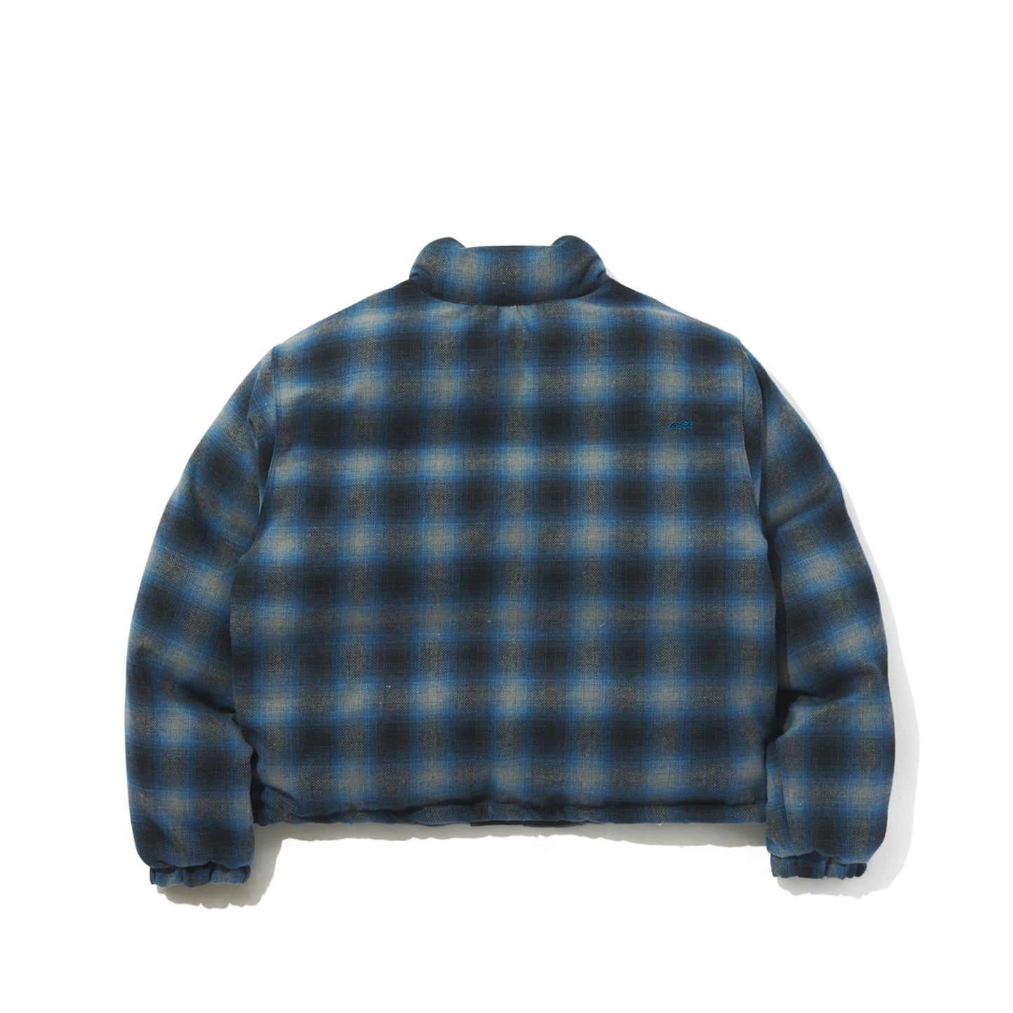 BSRABBIT DSXBS REVERSIBLE SHORT DOWN PADDING JUMPER BLUE CHECK / NAVY BSR2425FWJK024