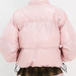 BSRABBIT DSXBS REVERSIBLE SHORT DOWN PADDING JUMPER BROWN CHECK / PINK BSR2425FWJK023