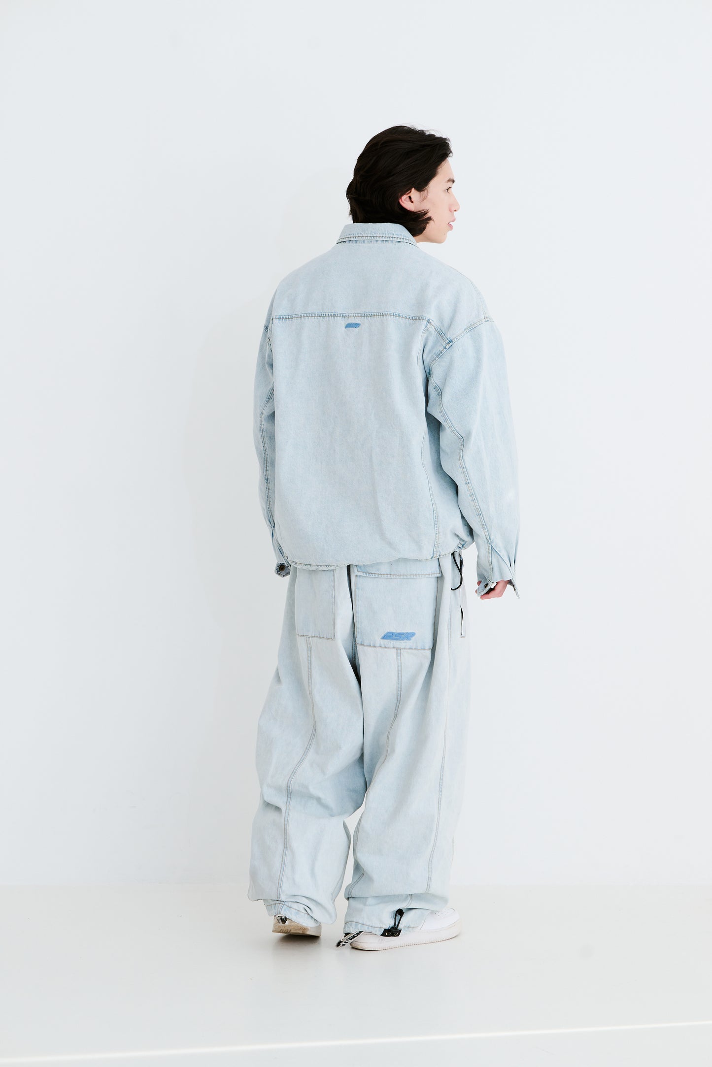 BSRABBIT DSXBS SUPER WIDE LINE VENTILATION WAX REAL DENIM PANTS LIGHT BLUE BSR2425FWPT015