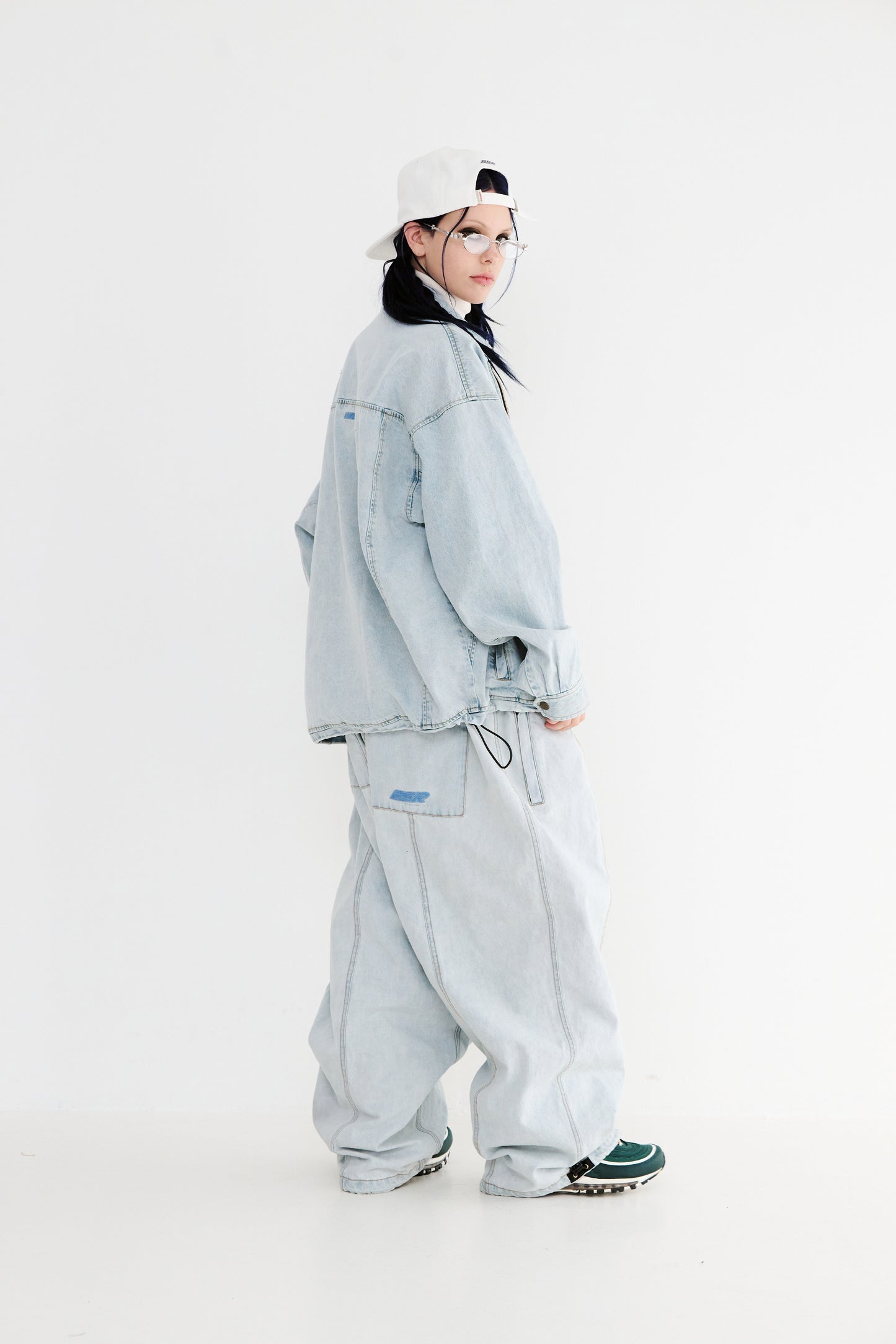 BSRABBIT DSXBS SUPER WIDE LINE VENTILATION WAX REAL DENIM PANTS LIGHT BLUE BSR2425FWPT015