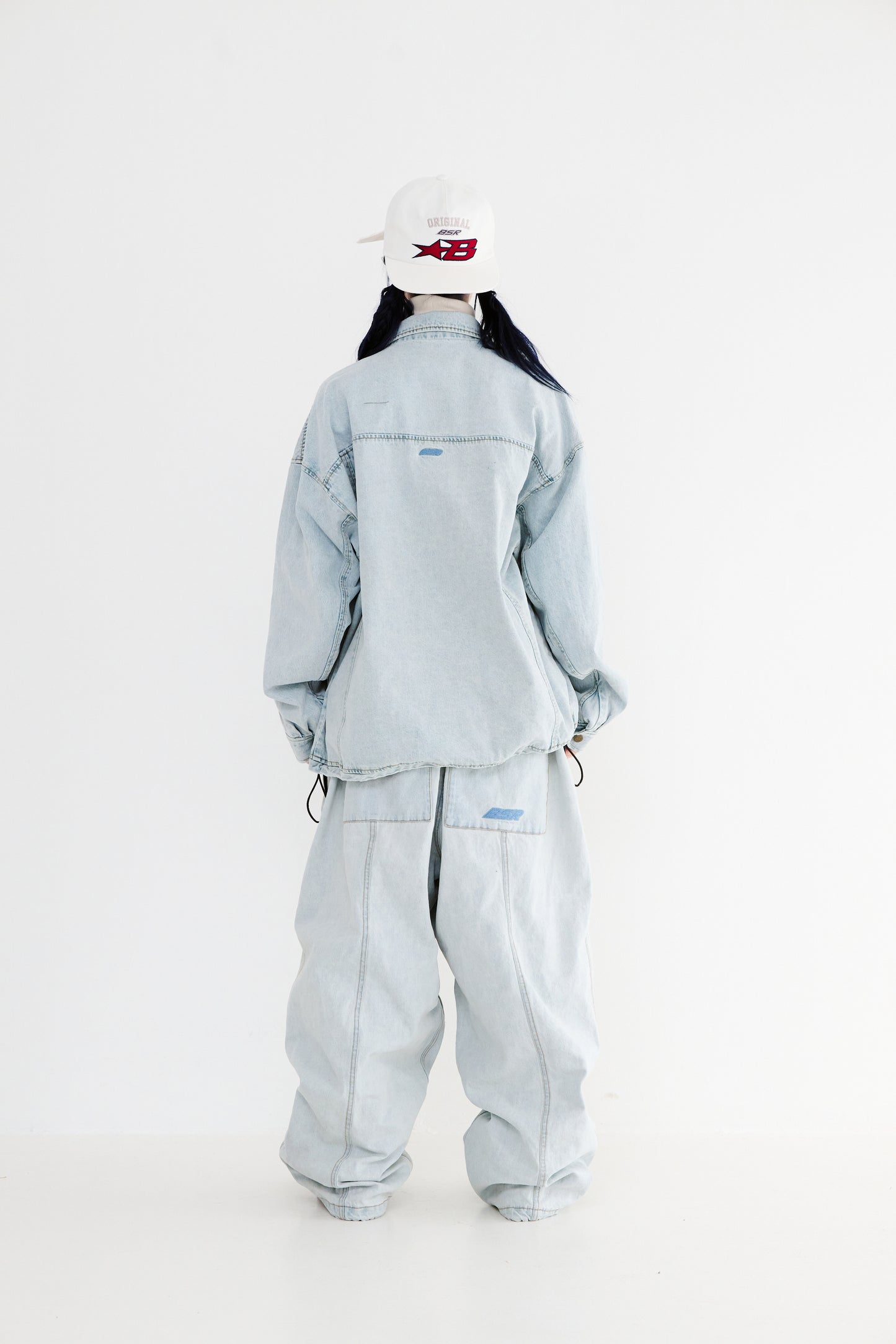 BSRABBIT DSXBS SUPER WIDE LINE VENTILATION WAX REAL DENIM PANTS LIGHT BLUE BSR2425FWPT015