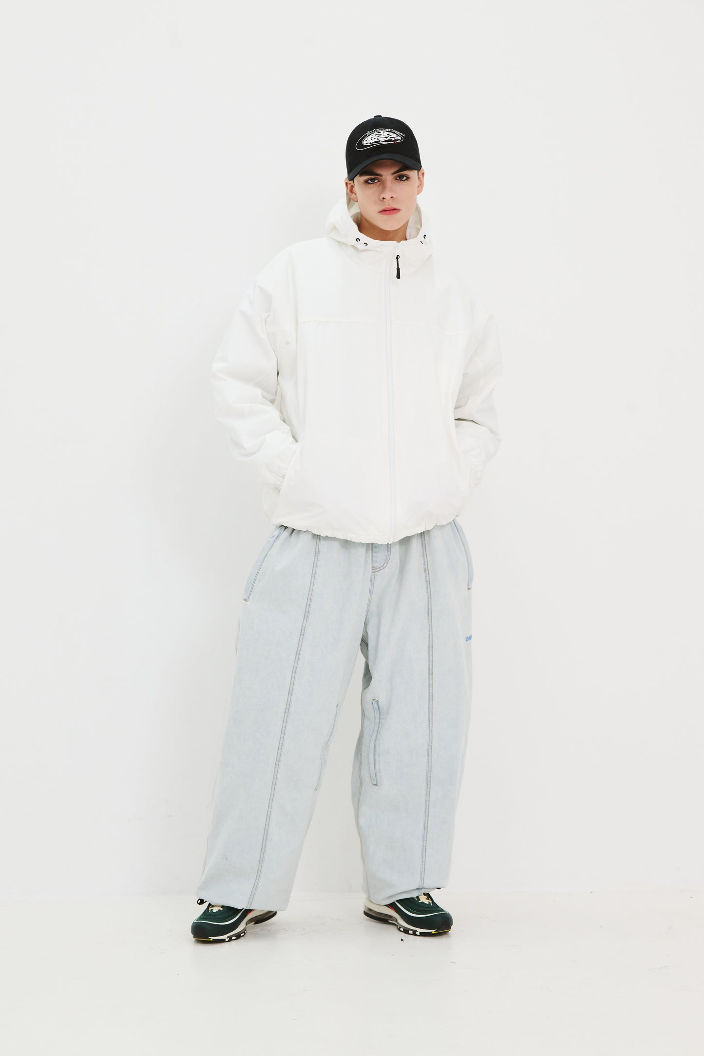 BSRABBIT DSXBS SUPER WIDE LINE VENTILATION WAX REAL DENIM PANTS LIGHT BLUE BSR2425FWPT015