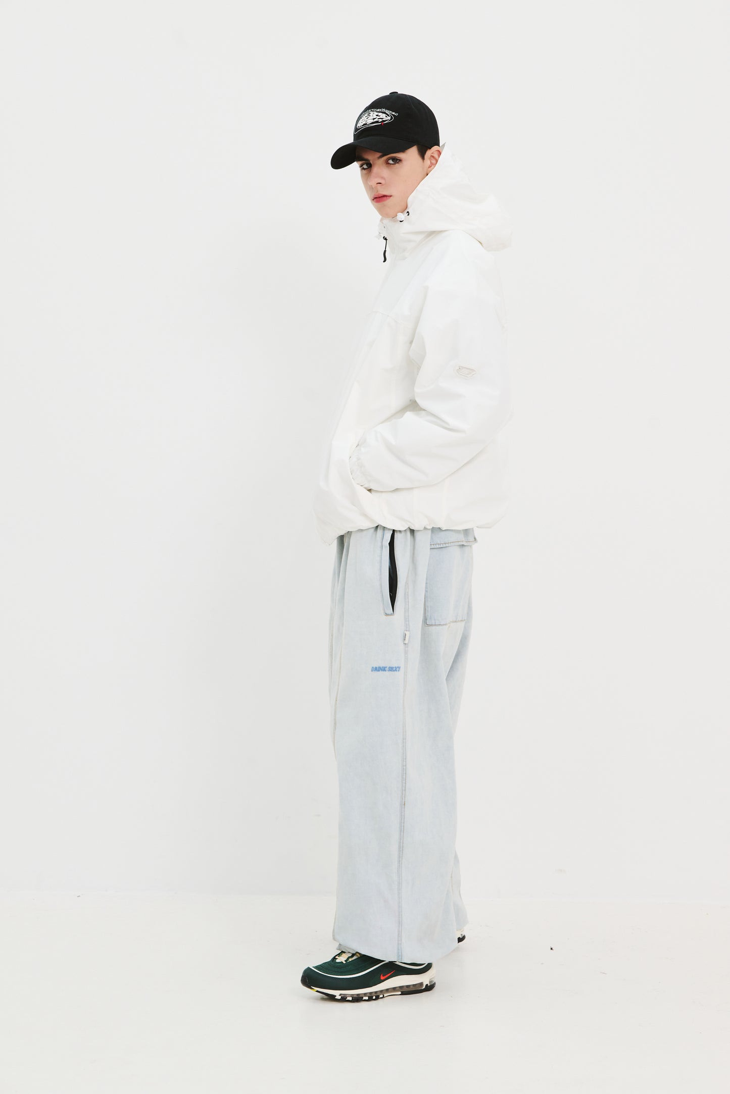 BSRABBIT DSXBS SUPER WIDE LINE VENTILATION WAX REAL DENIM PANTS LIGHT BLUE BSR2425FWPT015