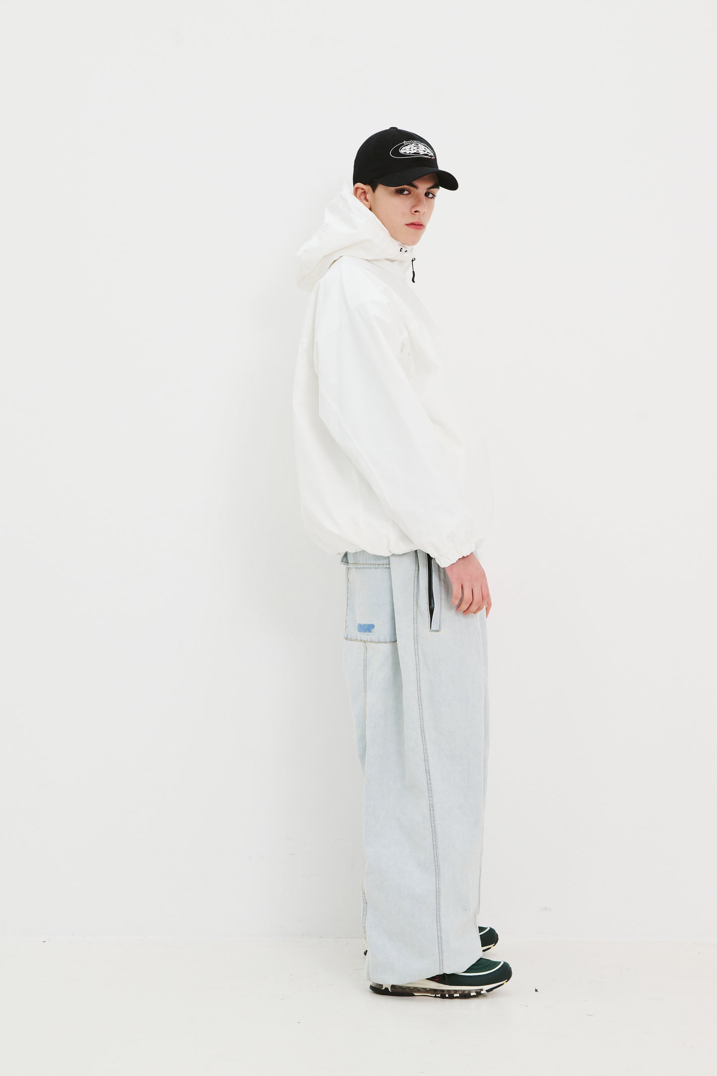 BSRABBIT DSXBS SUPER WIDE LINE VENTILATION WAX REAL DENIM PANTS LIGHT BLUE BSR2425FWPT015