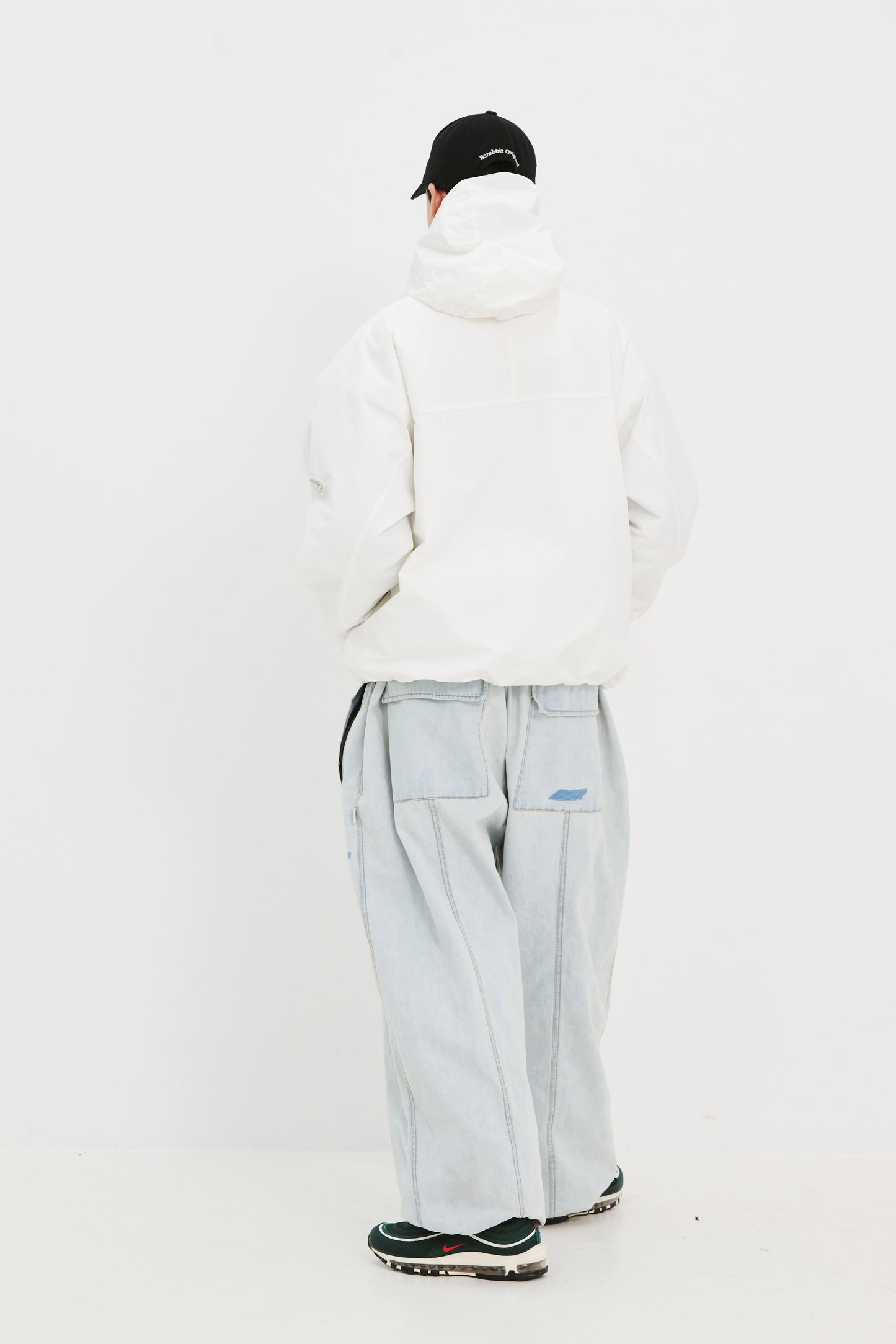 BSRABBIT DSXBS SUPER WIDE LINE VENTILATION WAX REAL DENIM PANTS LIGHT BLUE BSR2425FWPT015