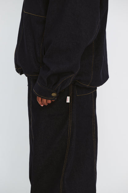 BSRABBIT DSXBS SUPER WIDE LINE VENTILATION WAX REAL DENIM PANTS RAW BLUE BSR2425FWPT016