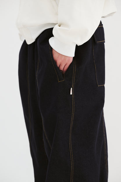 BSRABBIT DSXBS SUPER WIDE LINE VENTILATION WAX REAL DENIM PANTS RAW BLUE BSR2425FWPT016