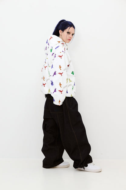 BSRABBIT DSXBS SUPER WIDE LINE VENTILATION WAX REAL DENIM PANTS RAW BLUE BSR2425FWPT016