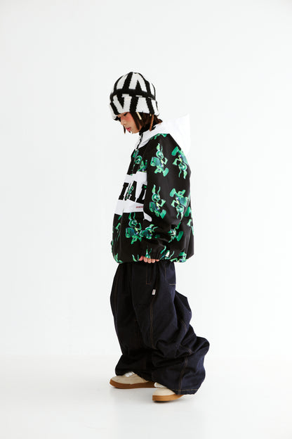 BSRABBIT DSXBS SUPER WIDE LINE VENTILATION WAX REAL DENIM PANTS RAW BLUE BSR2425FWPT016