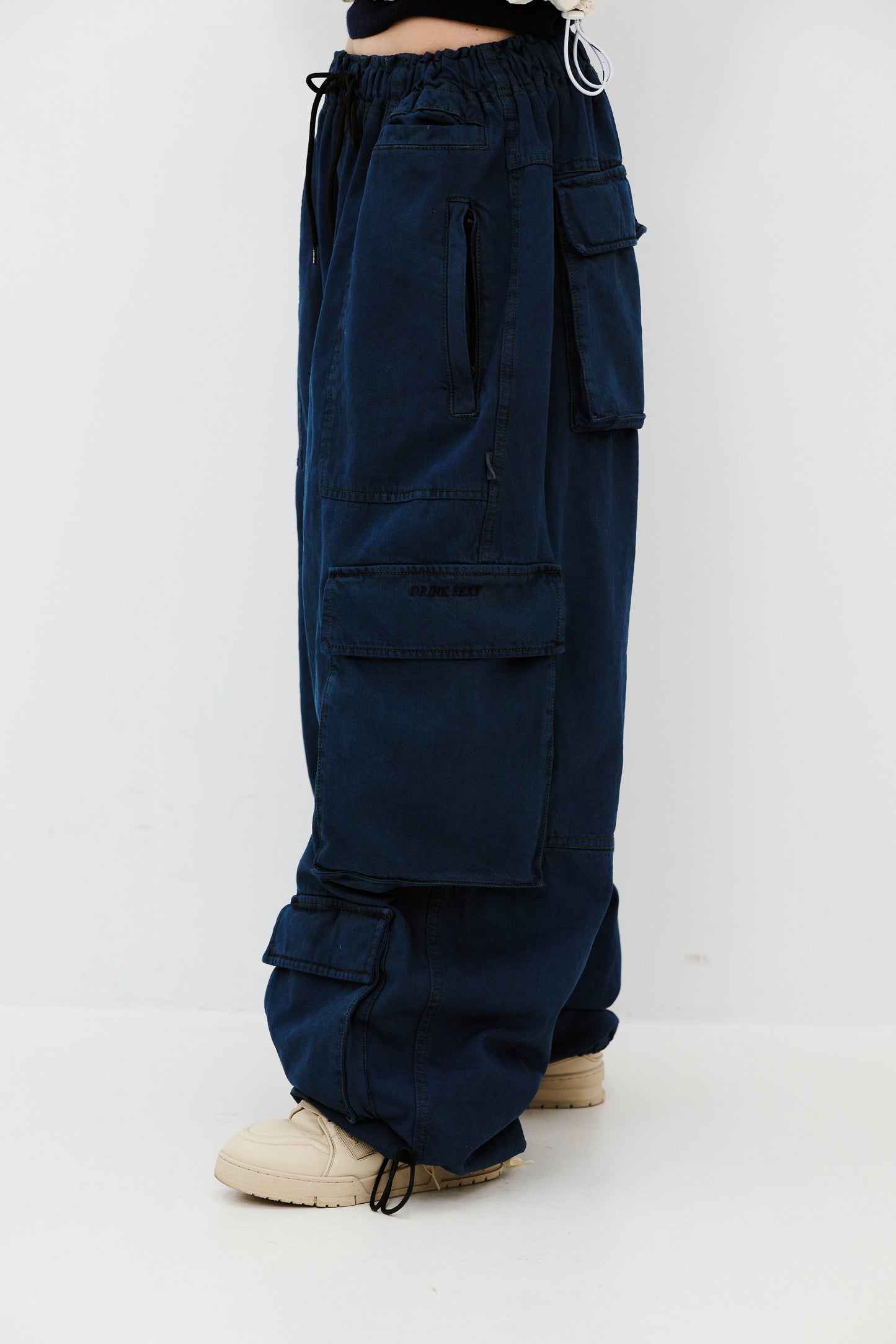 BSRABBIT DSXBS SUPER WIDE POCKET VENTILATION WAX REAL DENIM PANTS DEEP BLUE BSR2425FWPT014