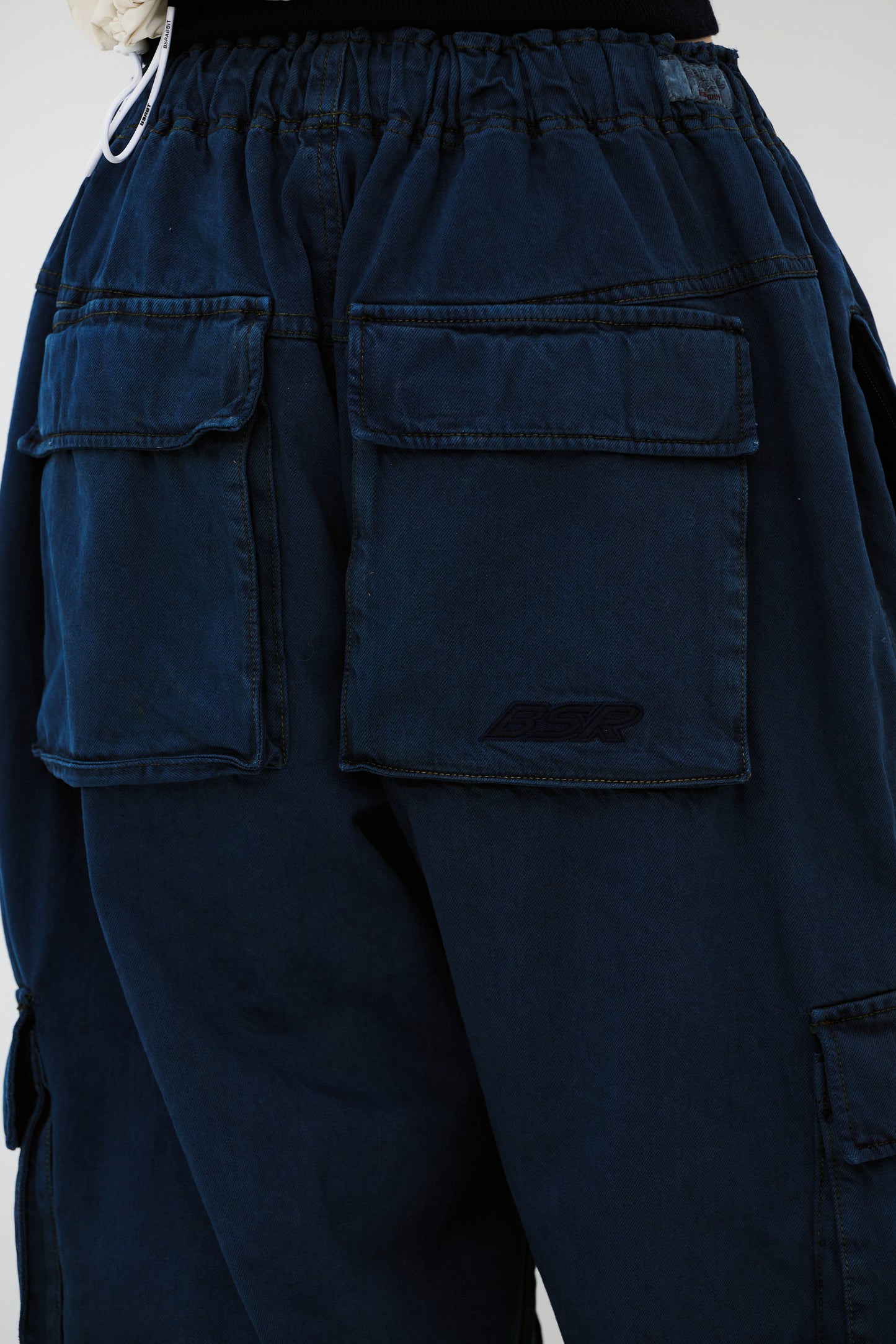 BSRABBIT DSXBS SUPER WIDE POCKET VENTILATION WAX REAL DENIM PANTS DEEP BLUE BSR2425FWPT014